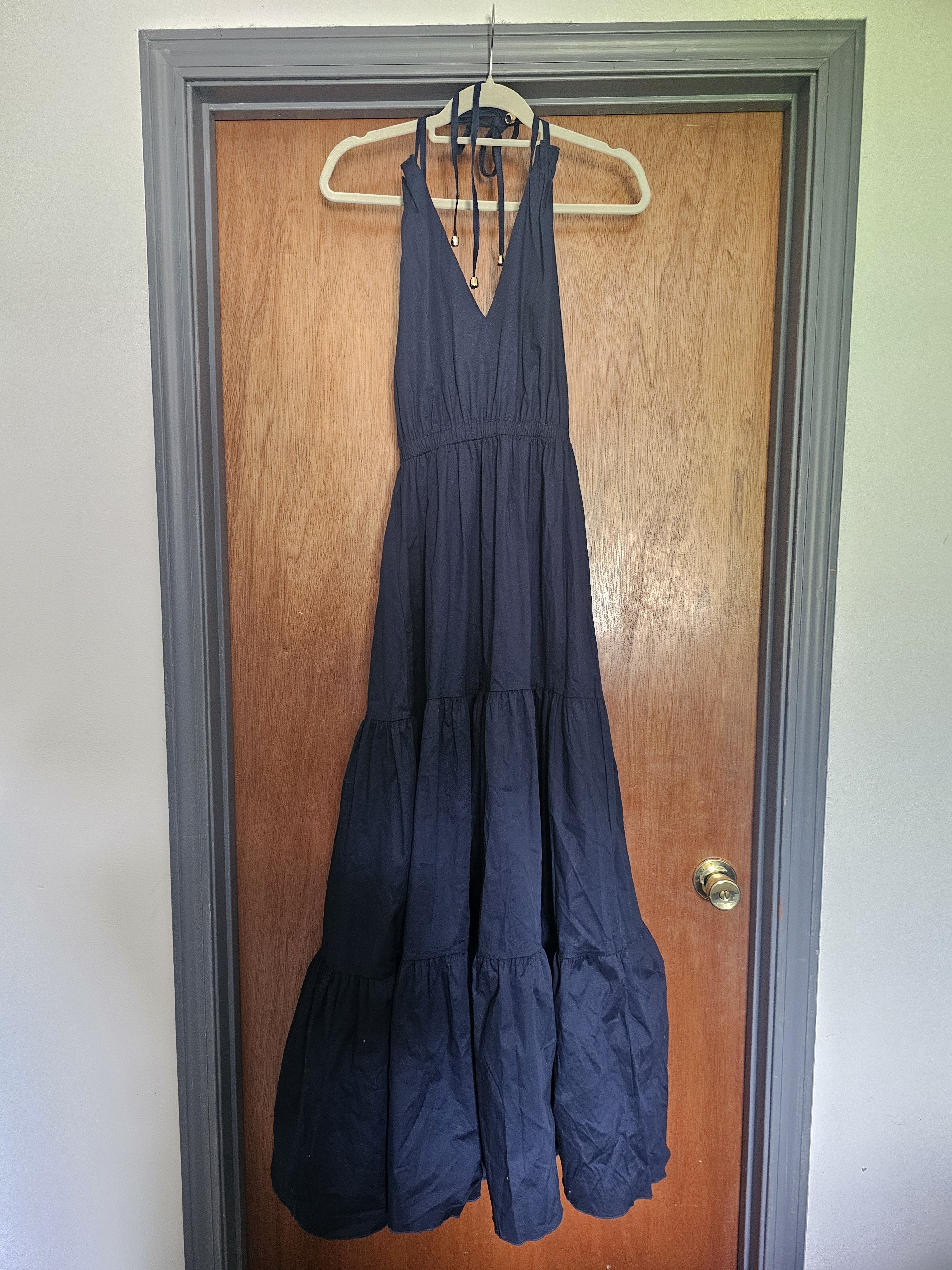 Wander Navy Halter Dress